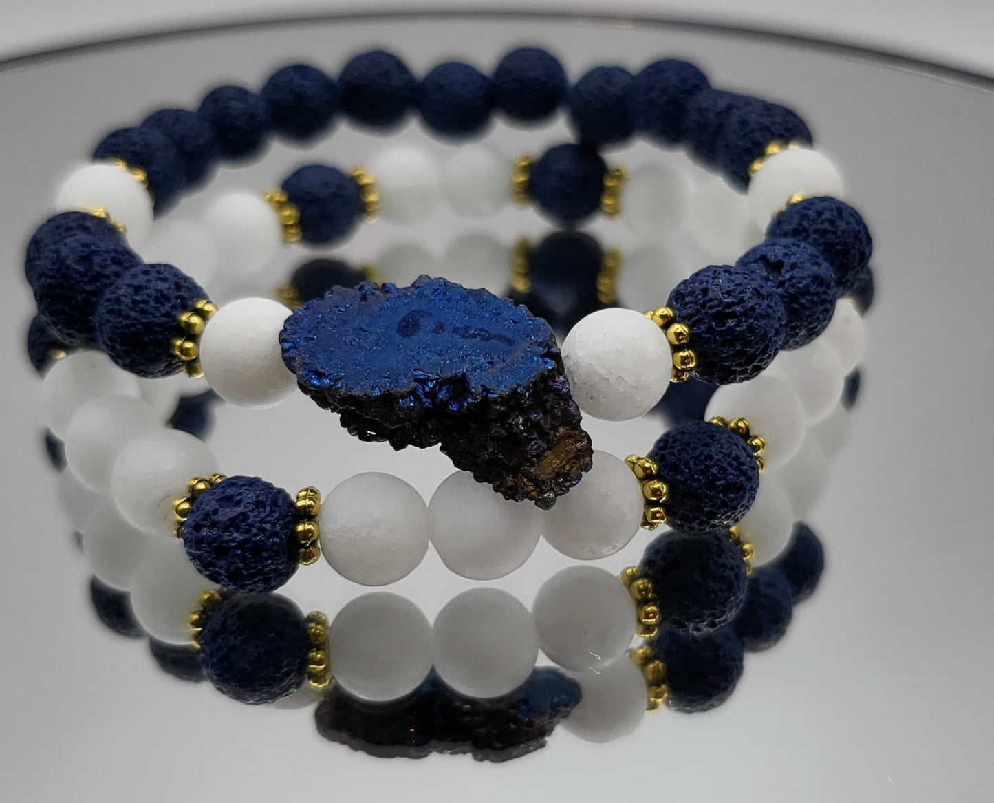 Wood Beaded and Stone Bracelets