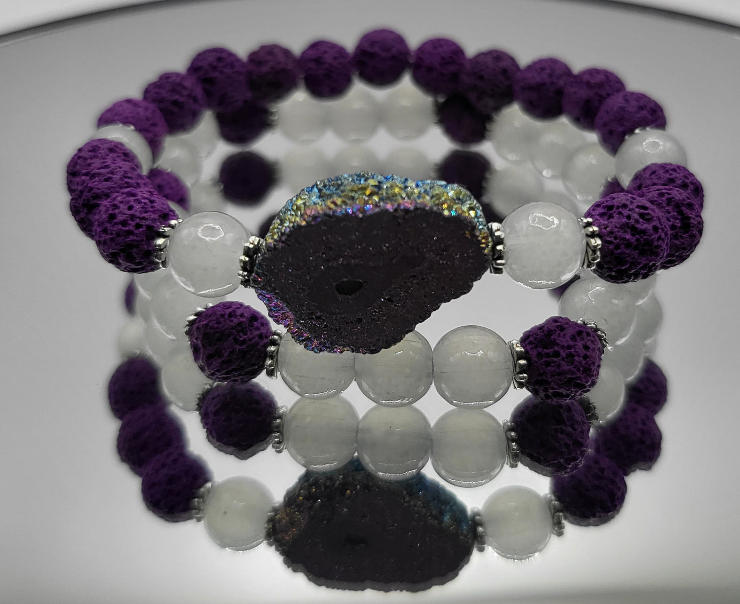Wood Beaded and Stone Bracelets