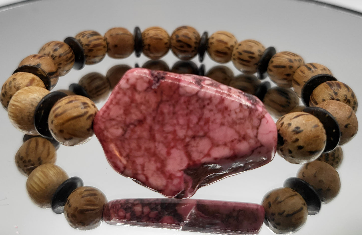 Wood Beaded and Stone Bracelets