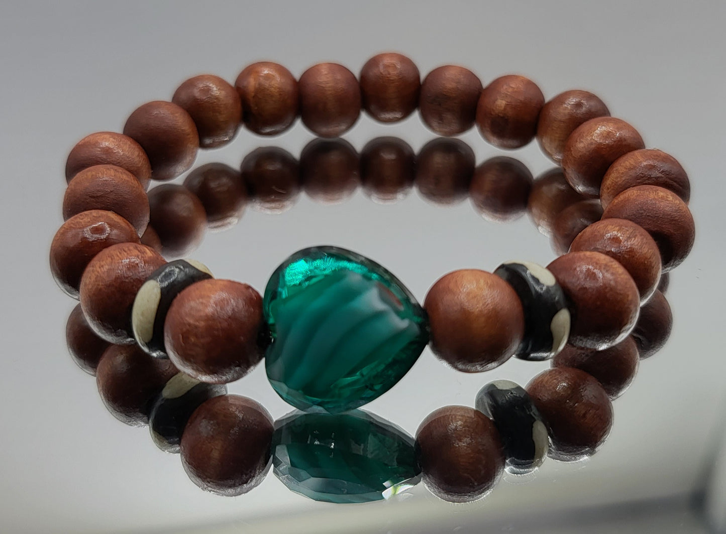 Wood Beaded and Stone Bracelets