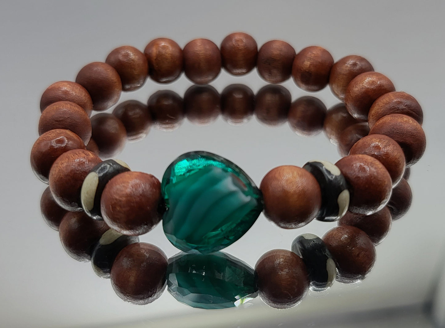 Wood Beaded  and Stone Bracelets